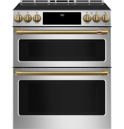 Café™ 30" Smart Slide-In, Front-Control, Induction and Convection Double-Oven Range