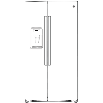 GE® 21.8 Cu. Ft. Counter-Depth Side-By-Side Refrigerator