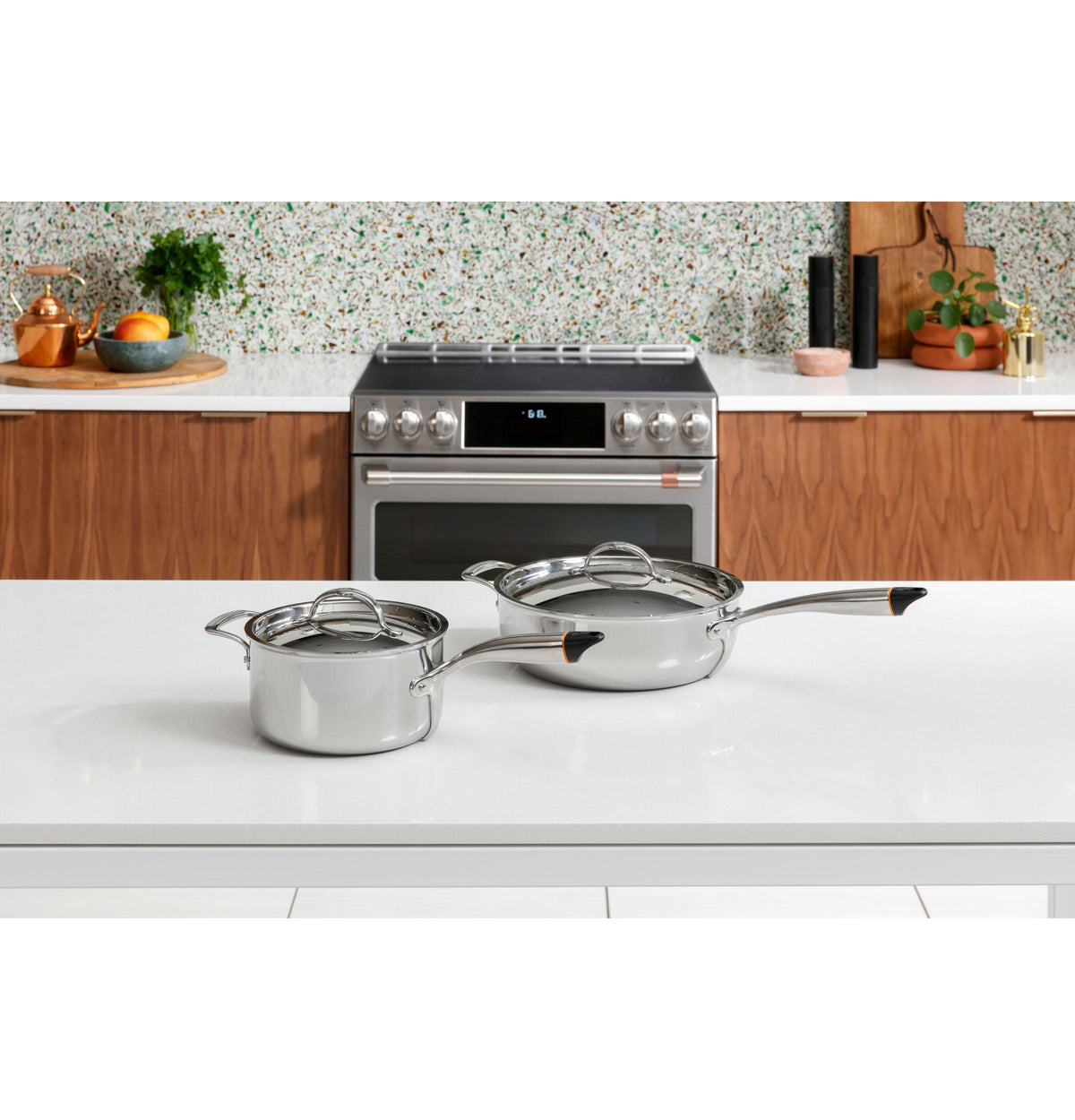 Café™ 30" Smart Slide-In, Front-Control, Induction and Convection Double-Oven Range