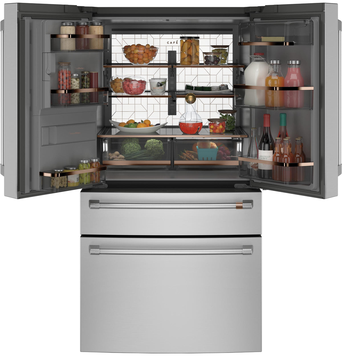 Café™ ENERGY STAR® 27.8 Cu. Ft. Smart 4-Door French-Door Refrigerator
