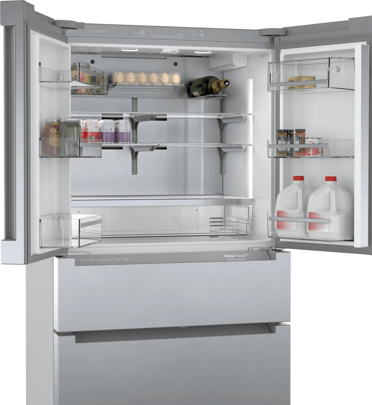 800 Series French Door Bottom Mount Refrigerator 36" Stainless steel (with anti-fingerprint)