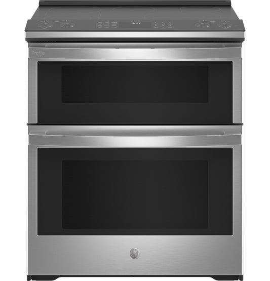 GE Profile™ 30" Smart Slide-In Electric Double Oven Convection Fingerprint Resistant Range