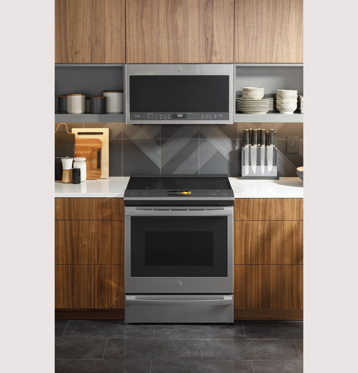 GE Profile™ 30" Smart Slide-In Front-Control Induction Fingerprint Resistant Range with In Oven Camera
