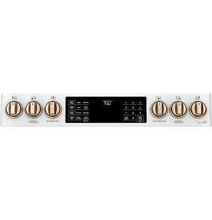 Café™ 30" Smart Slide-In, Front-Control, Gas Double-Oven Range with Convection