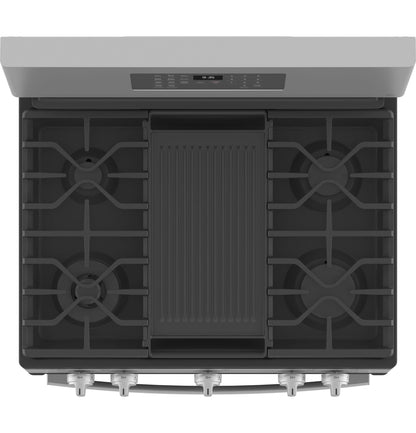 GE Profile™ Smart 30" Free-Standing Self Clean Gas Fingerprint Resistant Range with No Preheat Air Fry