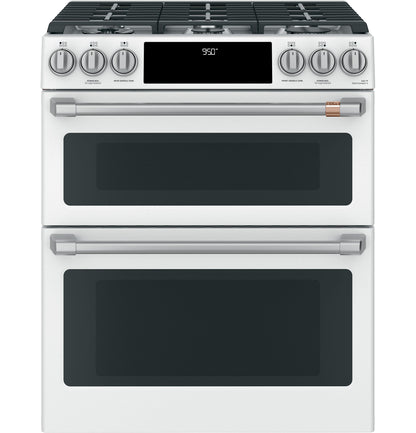 Café™ 30" Smart Slide-In, Front-Control, Dual-Fuel, Double-Oven Range with Convection