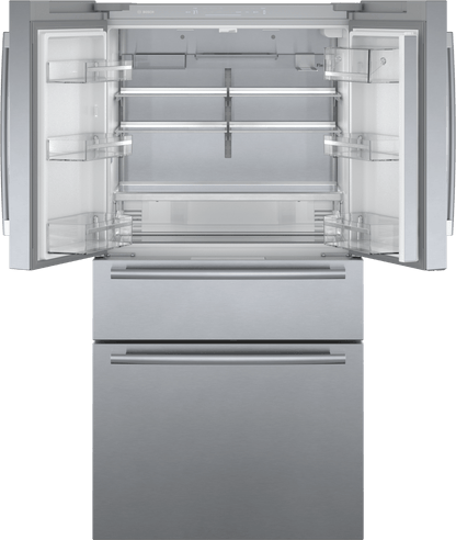 800 Series French Door Bottom Mount Refrigerator 36" Stainless steel (with anti-fingerprint)
