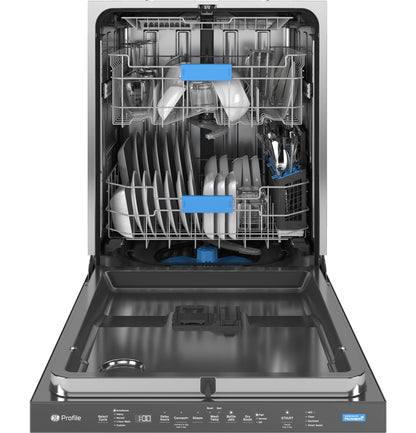 GE Profile™ ENERGY STAR® Fingerprint Resistant Top Control Stainless Interior Dishwasher with Microban™ Antimicrobial Technology