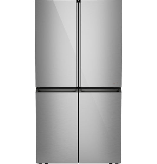 Café™ ENERGY STAR® 28.3 Cu. Ft. Smart Quad-Door Refrigerator in Platinum Glass with Dual-Dispense AutoFill Pitcher