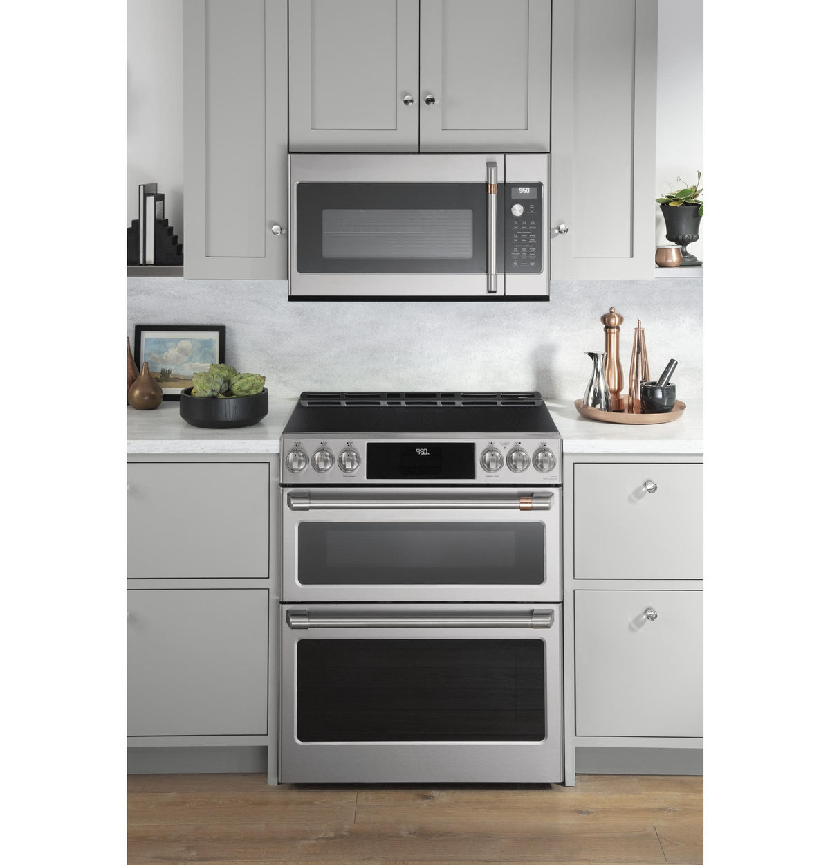 Café™ 30" Smart Slide-In, Front-Control, Induction and Convection Double-Oven Range