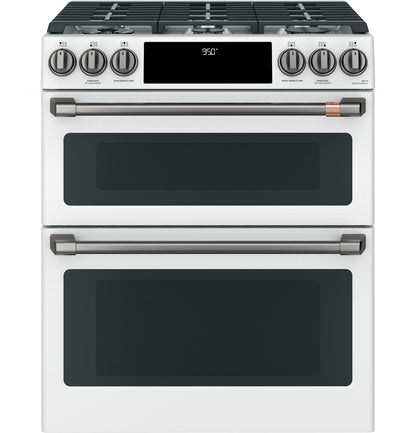 Café™ 30" Smart Slide-In, Front-Control, Dual-Fuel, Double-Oven Range with Convection