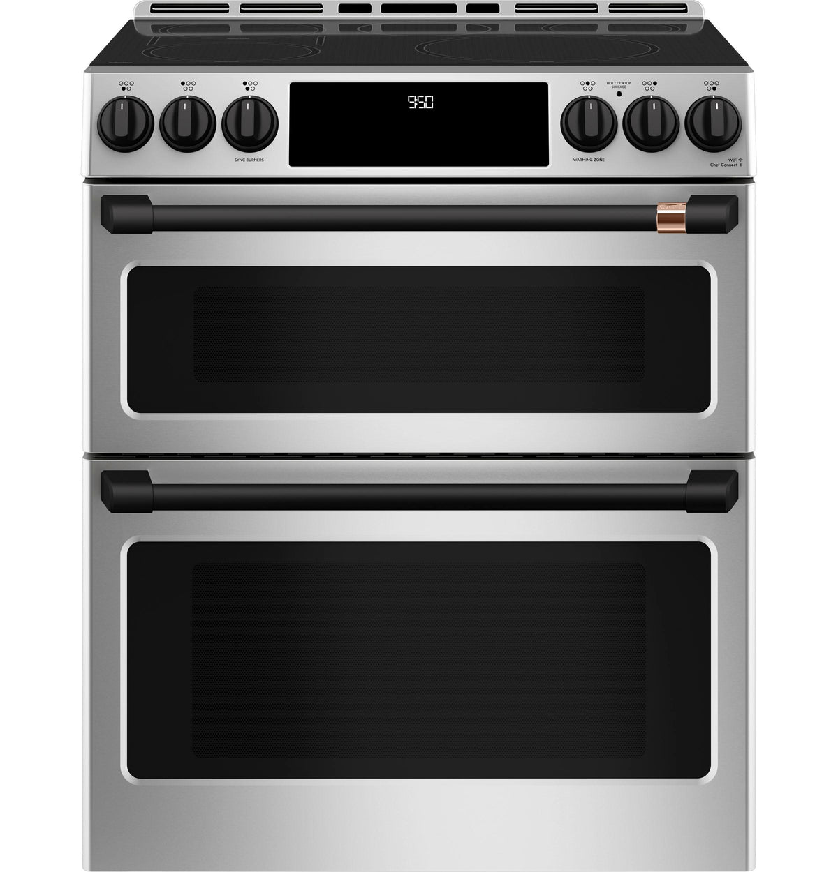 Café™ 30" Smart Slide-In, Front-Control, Induction and Convection Double-Oven Range