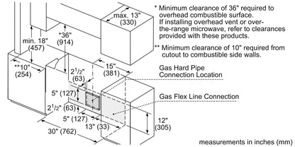 800 Series Gas Slide-in Range 30" Stainless Steel
