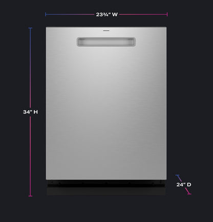 GE Profile™ ENERGY STAR® Fingerprint Resistant Top Control Stainless Interior Dishwasher with Microban™ Antimicrobial Technology
