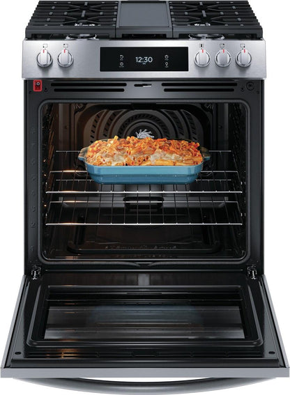 30" Front Control Gas Range with Total Convection