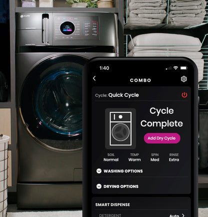 GE Profile ENERGY STAR 4.8 cu. ft. Capacity UltraFast Combo with Ventless Inverter Heat Pump Technology Washer/Dryer
