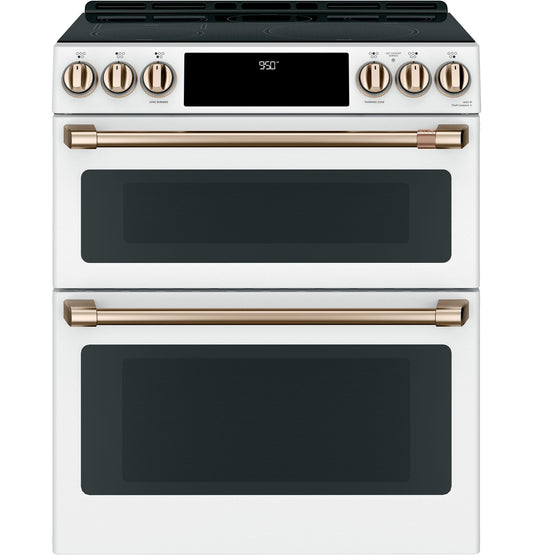 Café™ 30" Smart Slide-In, Front-Control, Induction and Convection Double-Oven Range