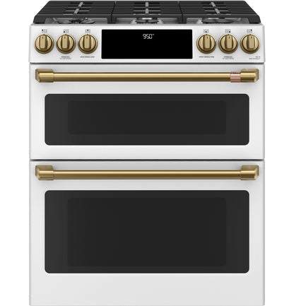 Café™ 30" Smart Slide-In, Front-Control, Dual-Fuel, Double-Oven Range with Convection