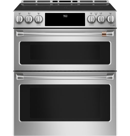 Café™ 30" Smart Slide-In, Front-Control, Induction and Convection Double-Oven Range