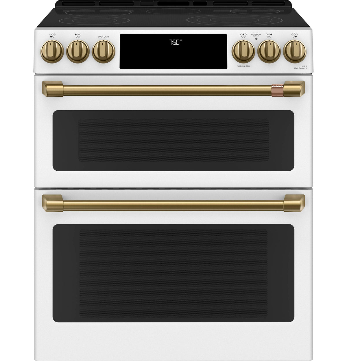Café™ 30" Smart Slide-In, Front-Control, Radiant and Convection Double-Oven Range