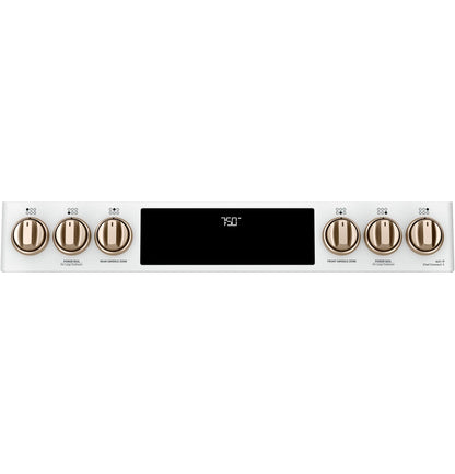Café™ 30" Smart Slide-In, Front-Control, Gas Double-Oven Range with Convection