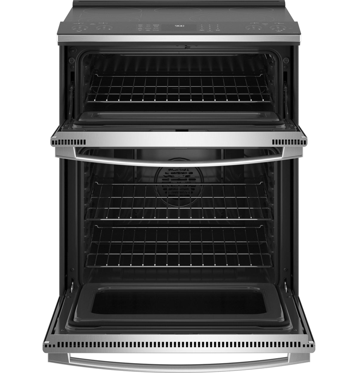 GE Profile™ 30" Smart Slide-In Electric Double Oven Convection Fingerprint Resistant Range