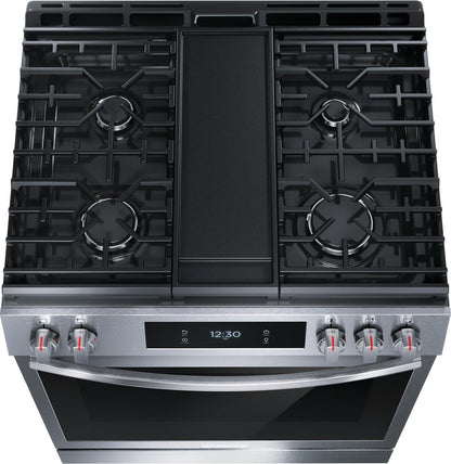 30" Front Control Gas Range with Total Convection