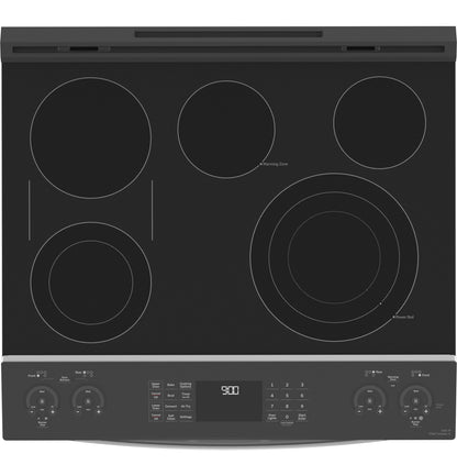 GE Profile™ 30" Smart Slide-In Electric Double Oven Convection Fingerprint Resistant Range