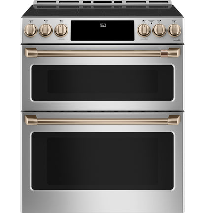 Café™ 30" Smart Slide-In, Front-Control, Induction and Convection Double-Oven Range